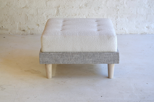 007 Ottomans - Square  Grey